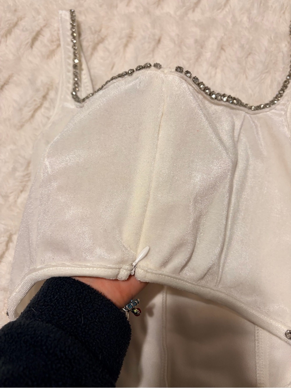 Pretty little thing cream diamante trim top - Picture 8 of 9